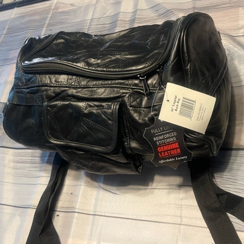 Diamond Plate Motorcycle Bag, rugged, multiple tie downs NEW